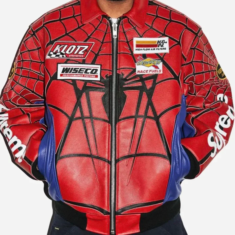 Supreme Spiderman Jacket | Spider Man Leather Jacket