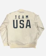 Team USA 2026 Snoop Dogg Bomber Jacket In White