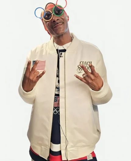 Team USA 2026 Snoop Dogg White Bomber Jacket