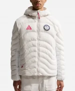 Team USA Nike White Puffer Jacket