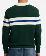 The Burbs 2026 Kapil Talwalkar Green Striped Rugby Polo Shirt