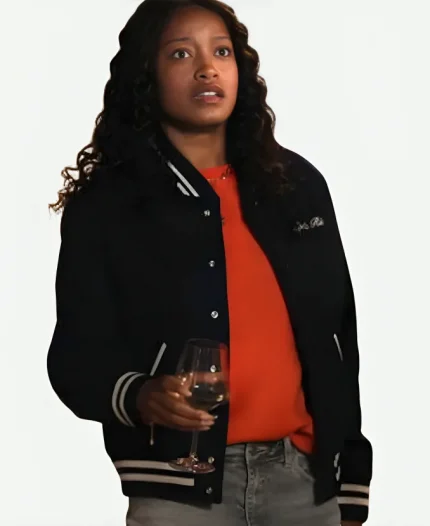 The Burbs 2026 Keke Palmer Blue Varsity Jacket