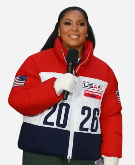 The Today Show 2026 Sheinelle Jones Team USA Puffer Jacket