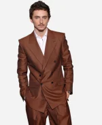 Timothée Chalamet 2026 Brown Blazer