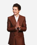 Timothée Chalamet 2026 Paris Premiere Brown Blazer