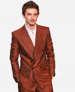 Timothée Chalamet Brown Blazer