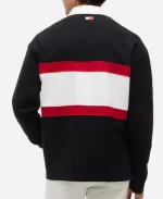 Tommy Hilfiger x Cadillac F1 Team Colorblock Script Long Sleeve Rugby Polo Shirt