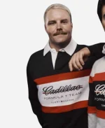 Tommy Hilfiger x Cadillac F1 Team Colorblock Script Long Sleeve Rugby Polo in Black