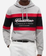 Tommy Hilfiger x Cadillac F1 Team Colorblock Stripe Hoodie In Grey