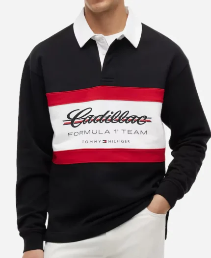 Tommy Hilfiger x Cadillac F1 Team Long Sleeve Rugby Polo Shirt