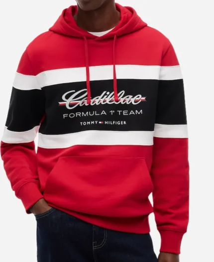 Tommy Hilfiger x Cadillac F1 Team Red Colorblock Hoodie