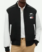 Tommy Hilfiger x Cadillac Formula 1 Black Varsity Bomber Jacket