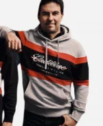 Tommy Hilfiger x Cadillac Formula 1 Team Grey Colorblock Stripe Hoodie