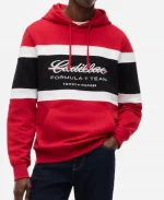 Tommy Hilfiger x Cadillac Formula 1 Team Red Colorblock Stripe Hoodie