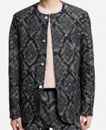 Travis Kelce Collarless Denim Jacket