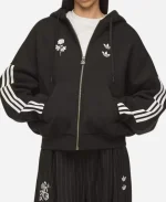 Unisex Adidas x Willy Chavarria Los Angeles A Black Full Zip Hoodie