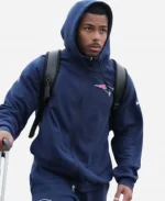 Unisex New England Patriots Super Bowl LX 2026 Navy Zip Up  Hoodie