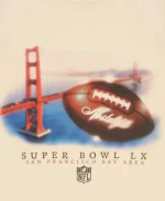 Unisex Nostalgia Super Bowl LX Origins Airbrush Raglan Sweatshirt In Cream