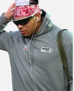 Unisex Seattle Seahawks Super Bowl LX 2026 Logo Grey Pullover Hoodie