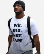 Unisex Seattle Seahawks We Did Not Care White Crewneck T-Shirt