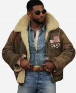 Usher Olympics 2026 Shearling Leather Jacket