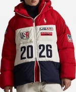 Usher Olympics 2026 Team USA Hooded Puffer Jacket