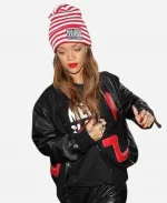 Valentine's Day Rihanna Love Heart Wool Varsity Jacket