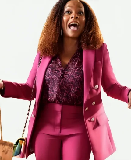 Vanessa Bell Calloway Kenan Pink Blazer - Jacket Era