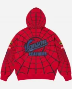 Vanson Leathers x Supreme Spiderman Hoodie in Red