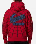 Vanson Leathers x Supreme Spiderman Zip Up Fleece Hoodie