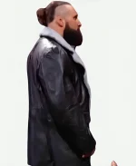 WWE NXT Super Star The Don Tony D’Angelo 2026 Joey Ariola Black Leather Shearling Jacket