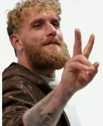 Winter Olympic 2026 Milano Cortina Jake Paul Louis Vuitton Brown Zip–up Hoodie