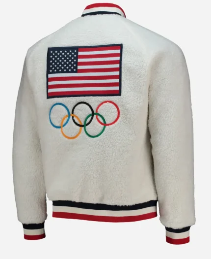 Winter Olympics 2022 Team USA Polo Ralph Lauren Reversible Raglan Varsity Jacket