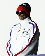 Winter Olympics 2026 Milano Cortina Team USA Snoop Dogg Village Wear White Track Jacket
