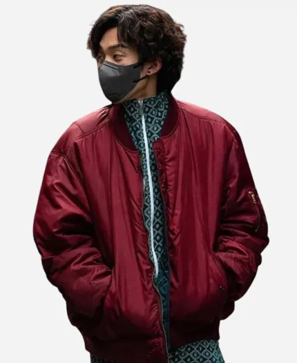 Woo-jin TV Series Bloodhounds Lee Sang-yi Red Bomber Jacket