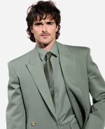 Wuthering Heights UK Premiere Jacob Elordi Green Trench Coat