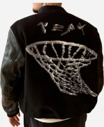 Yeat x Nike x Cactus Plant Flea Market Varsity Jacket - Black