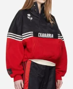 2026 Adidas x Willy Chavarria Black & Red Half-Zip Jacket