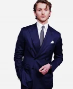 2026 BAFTA Awards Harry Lawtey Suit In Navy