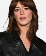 2026 Fashion Week Daisy Edgar-Jones Leather Coat