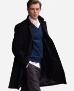 2026 Milan Fashion Week Jannis Niewöhner Black Wool Coat