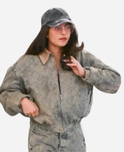 2026 NYC Priyanka Chopra Denim Bomber Jacket