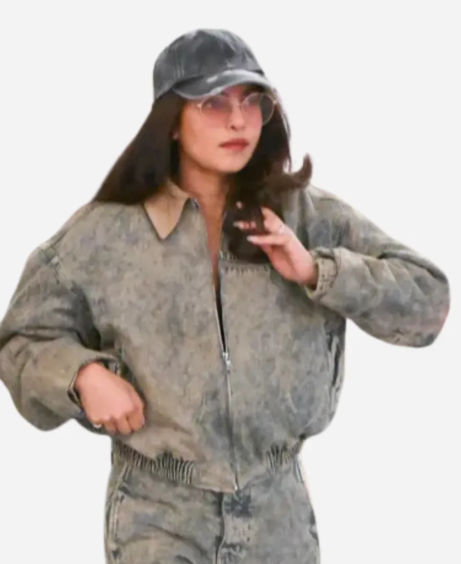 2026 NYC Priyanka Chopra Denim Bomber Jacket 2026 NYC Priyanka Chopra Denim Bomber Jacket
