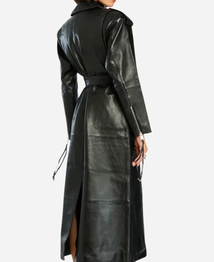 2026 New York City Kandi Burruss Black Leather Coat