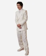 2026 Oscars Awards Timothée Chalamet White Double Breasted Suit