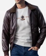 2026  Paul Anthony Kelly Brown Shearling Leather Jacket
