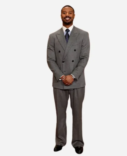 32nd Actor Awards Michael B. Jordan Grey Double-Breasted Suit