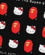 A Bathing Ape (BAPE) x Sanrio Hello Kitty 2026 Black & White T-Shirt