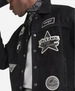 AVIREX x Wrangler 2026 Western Workwear Heritage Black Suede Leather Trucker Jacket