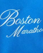 Adidas Boston Marathon 26 Blue & White Wool Varsity Jacket